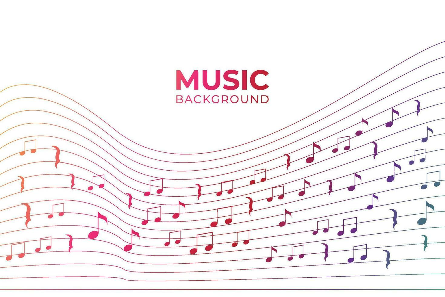 Colorful music background on a white background vector