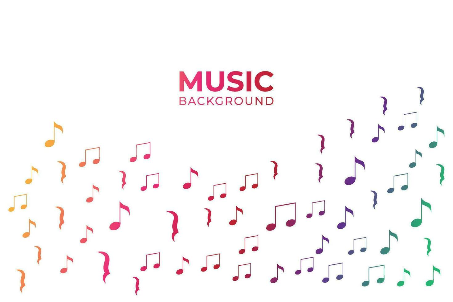 Colorful music background on a white background vector