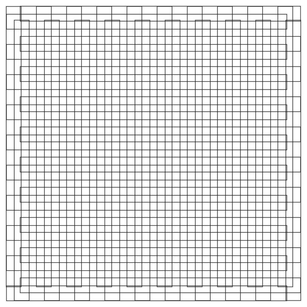 Black and white seamless square cell grid pattern background vector