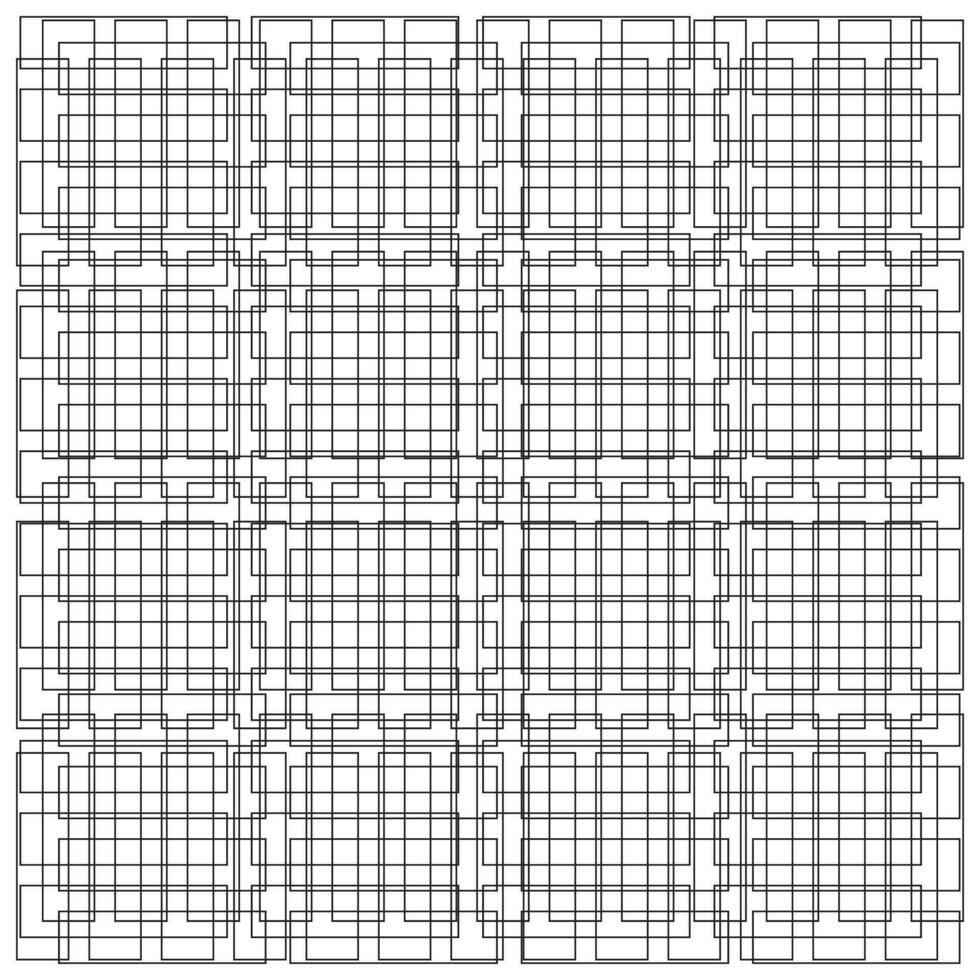 Black and white seamless square cell grid pattern background vector