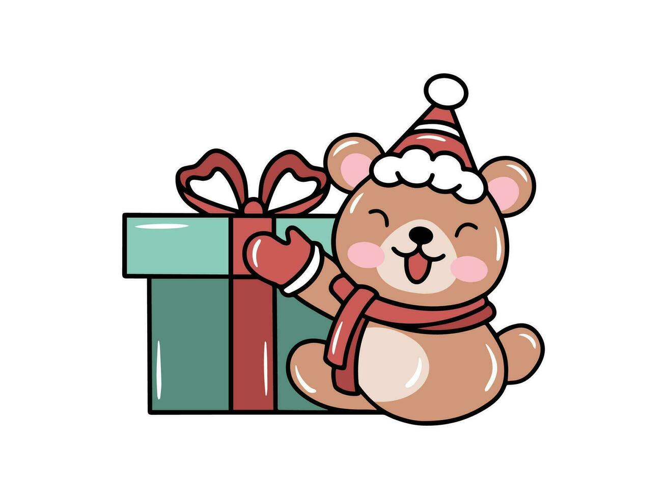 Navidad oso ilustración vector