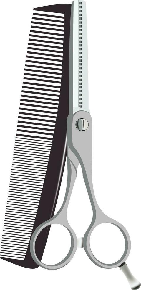 barber accessories scissors and razors vector
