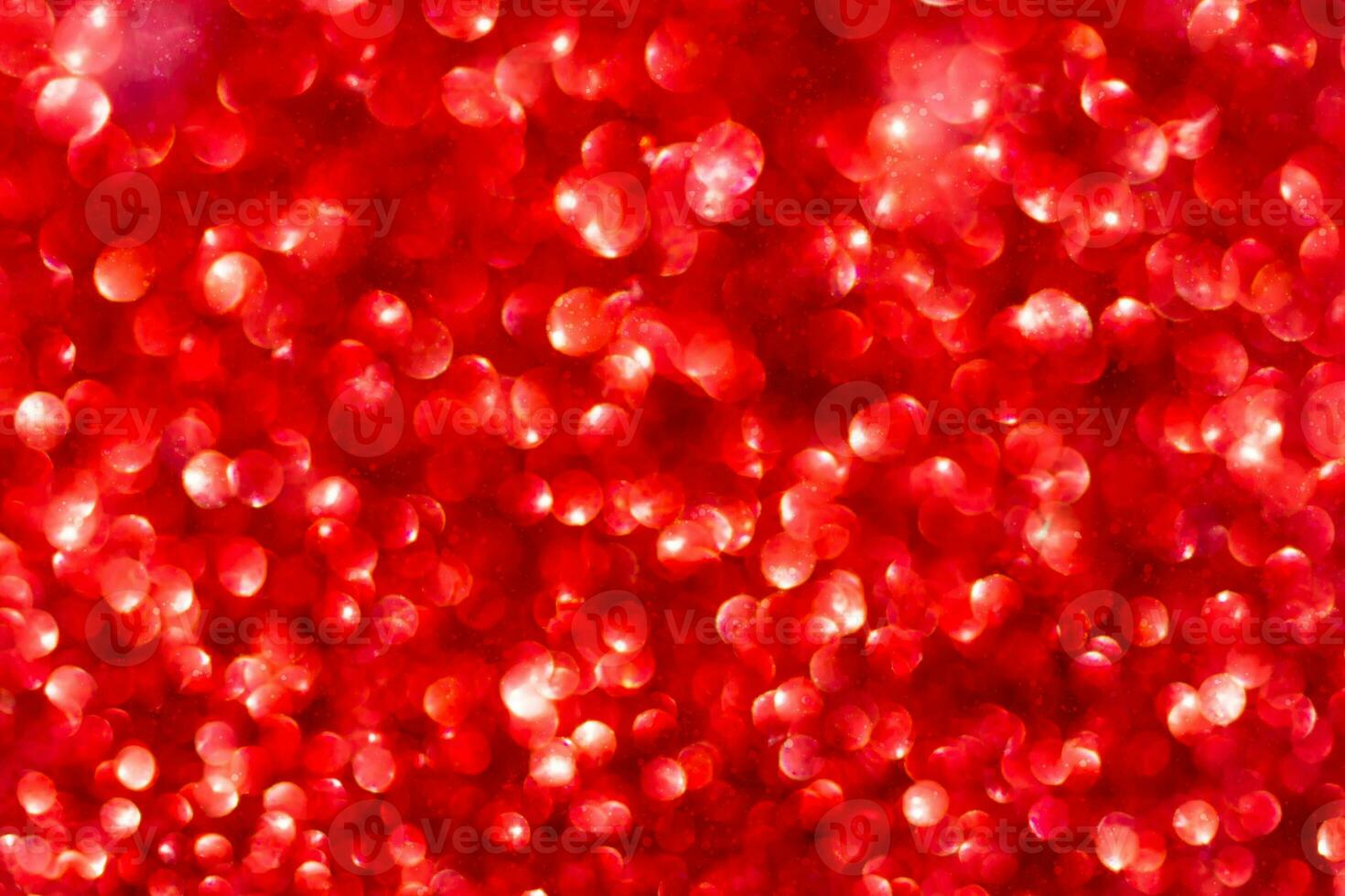 Red Sparkling Glitter bokeh Background. photo