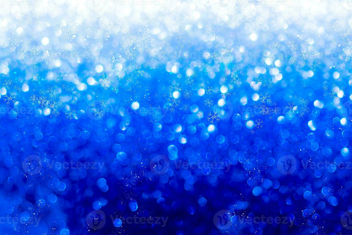 Blue Sparkling Glitter bokeh Background. photo