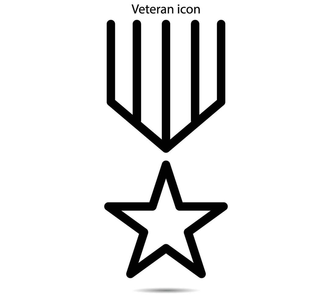Veteran icon, Vector illustrator