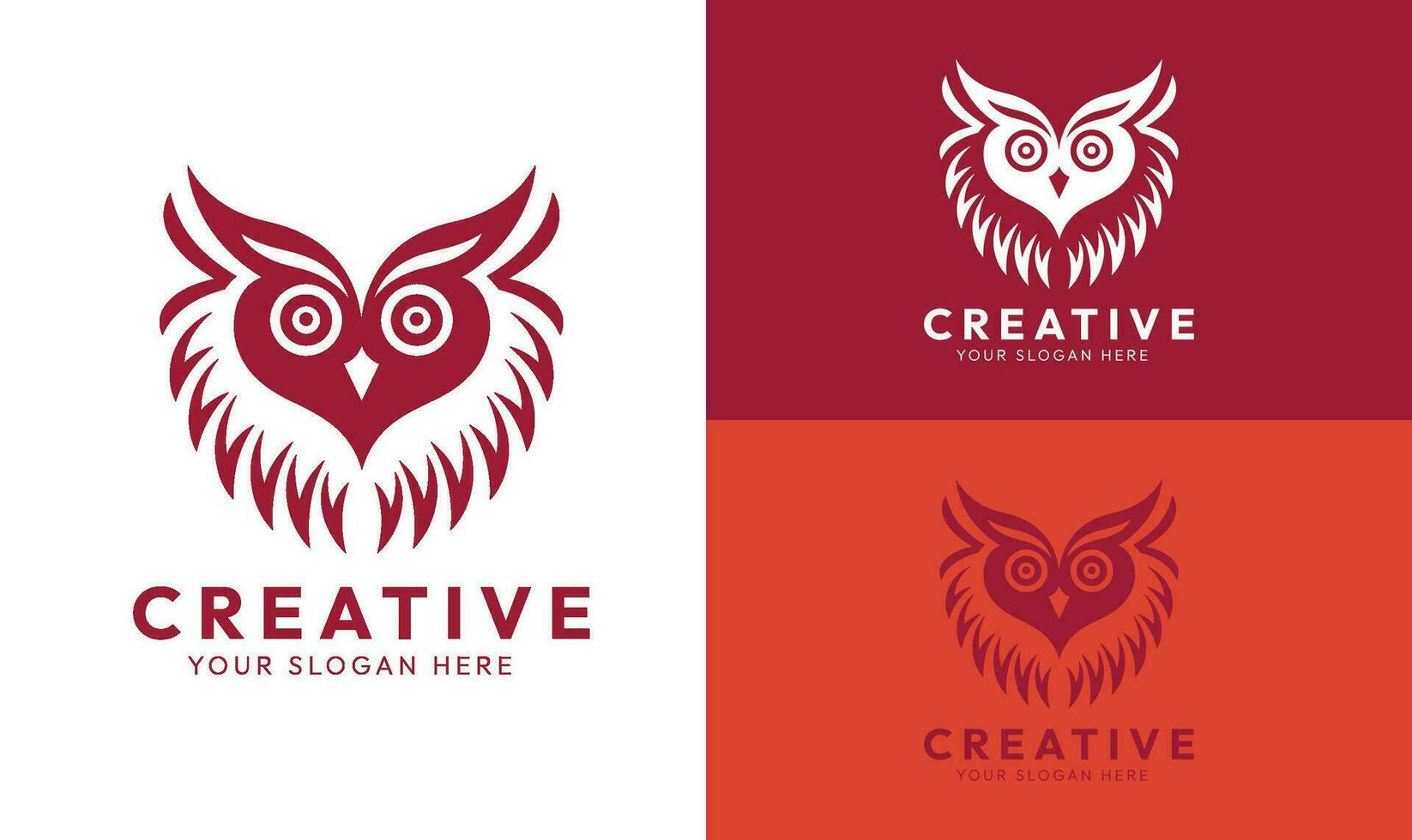 owl minimal logo, business logo vector