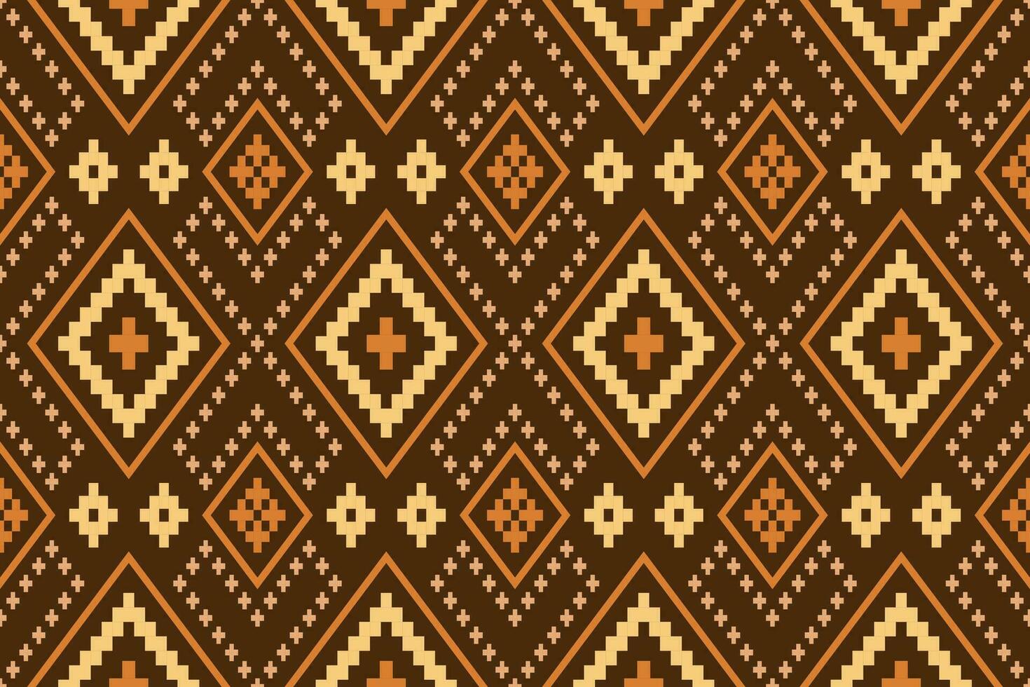 Nature vintages cross stitch traditional ethnic pattern paisley flower Ikat background abstract Aztec African Indonesian Indian seamless pattern for fabric print cloth dress carpet curtains and sarong vector