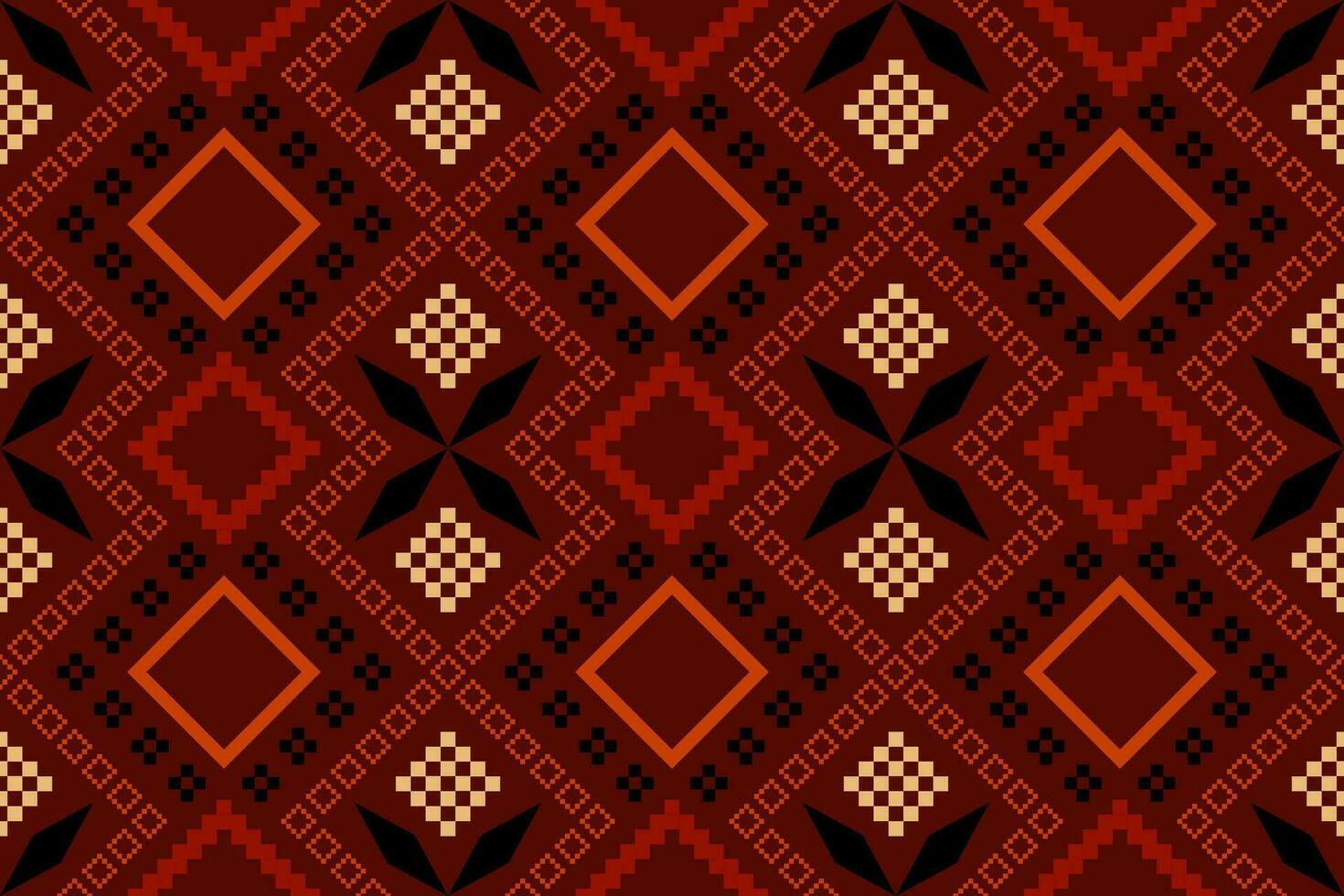 rojo tradicional étnico modelo cachemir flor ikat antecedentes resumen azteca africano indonesio indio sin costura modelo para tela impresión paño vestir alfombra cortinas y pareo de malasia vector