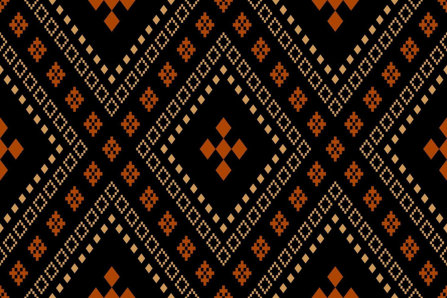 Nature vintages cross stitch traditional ethnic pattern paisley flower Ikat background abstract Aztec African Indonesian Indian seamless pattern for fabric print cloth dress carpet curtains and sarong vector