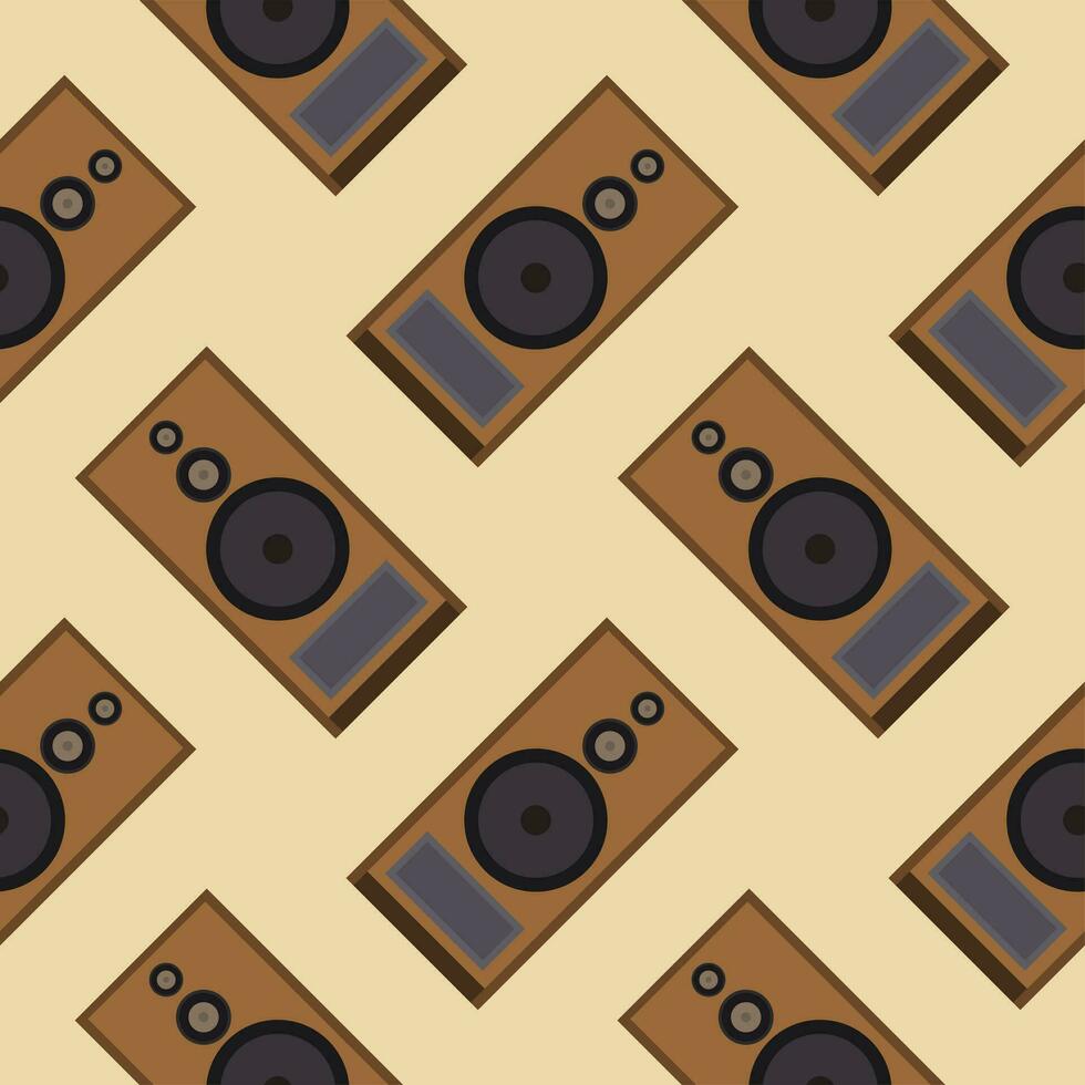 audio speaker seamless pattern. loud speaker box background pattern, creative and beautiful shape amazing studio stereo modern electronics loud speaker seamless pattern illustration design vector