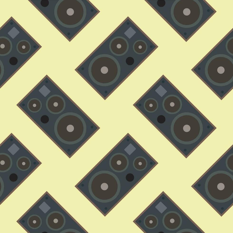 audio speaker seamless pattern. loud speaker box background pattern, creative and beautiful shape amazing studio stereo modern electronics loud speaker seamless pattern illustration design vector