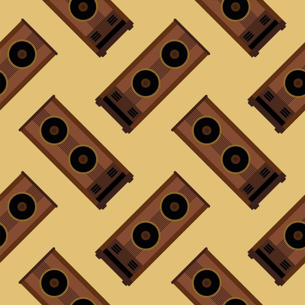 audio speaker seamless pattern. loud speaker box background pattern, creative and beautiful shape amazing studio stereo modern electronics loud speaker seamless pattern illustration design vector