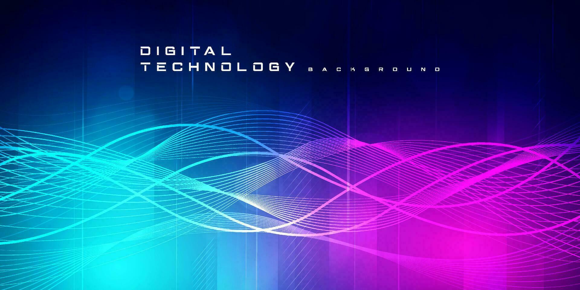 Abstract digital technology futuristic circuit blue pink background, Cyber science tech, Innovation communication future, Ai big data, internet network connection, Cloud hi-tech illustration vector