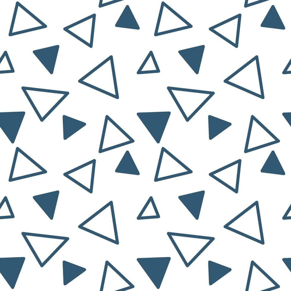 vector triangle seamless pattern. simple geometric texture