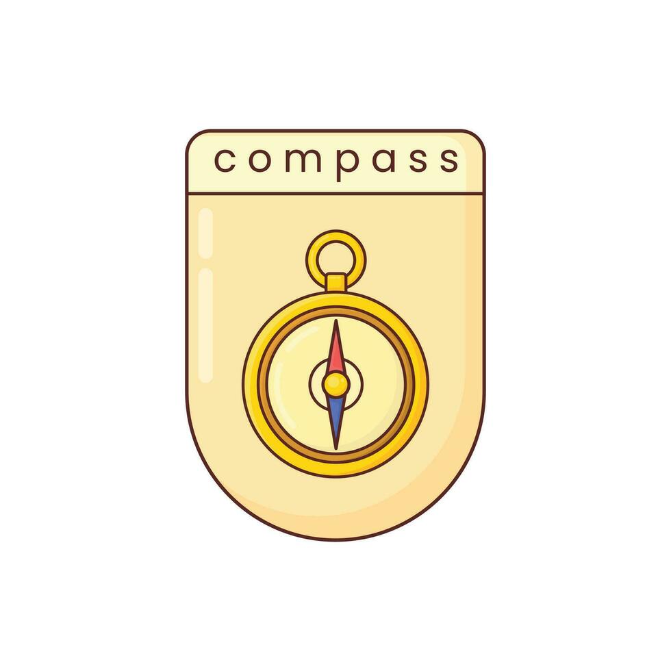Compass colorful with line style logo, highlight and shadow detail, vector logo template, use for your design brand identity