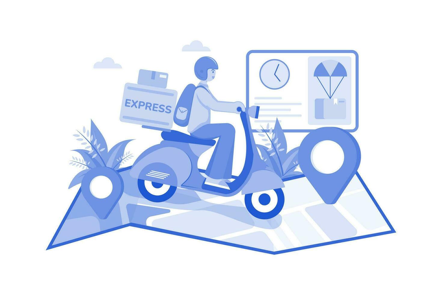 Express delivery service Illustration concept on a white background vector
