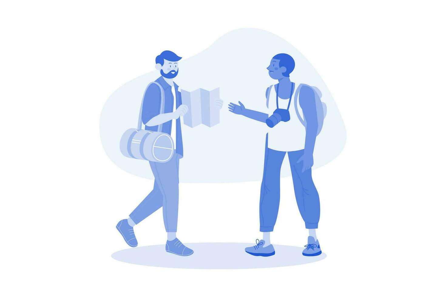 Traveling People Illustration concept on a white background vector