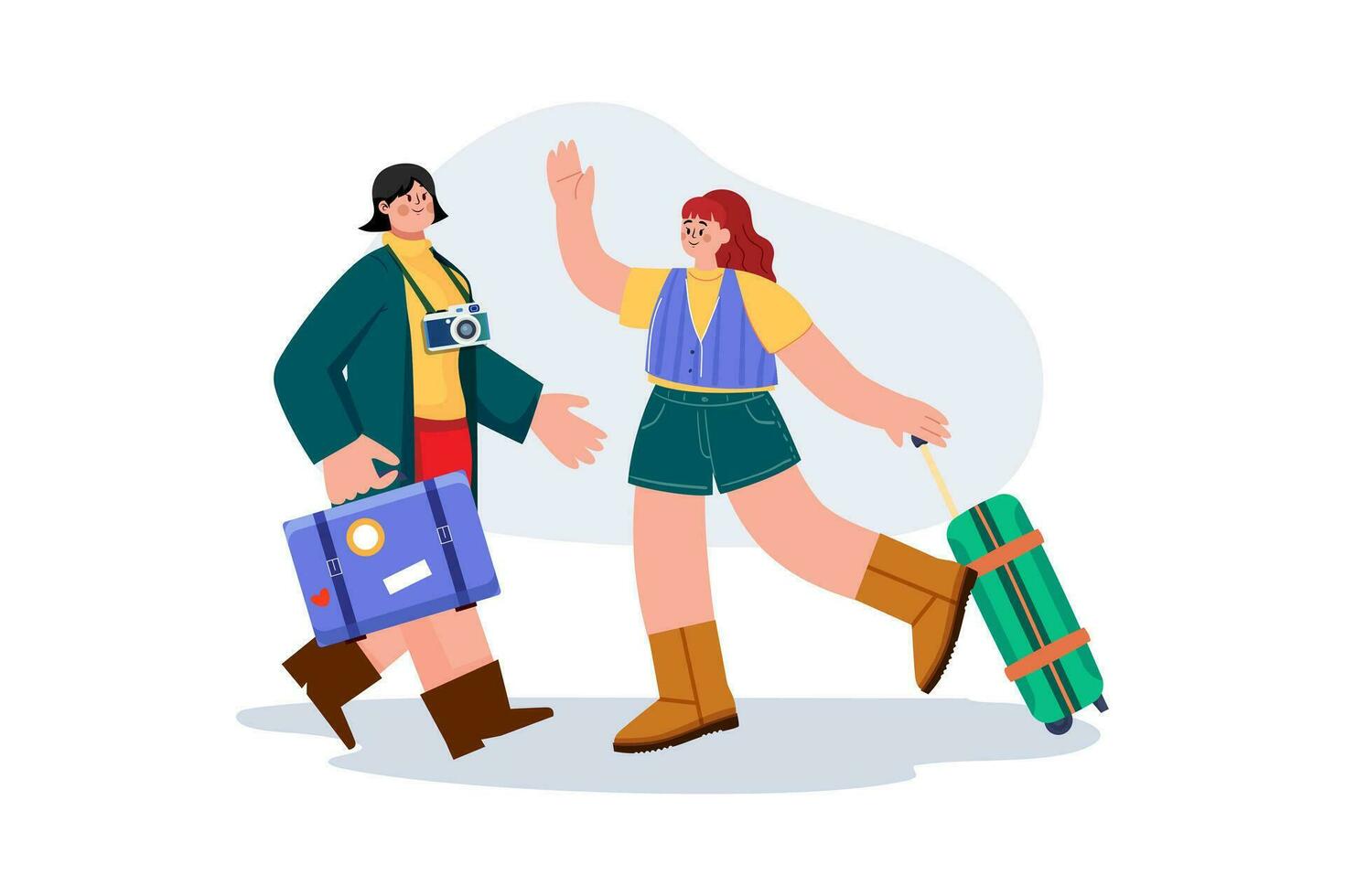 Traveling People Illustration concept on a white background vector