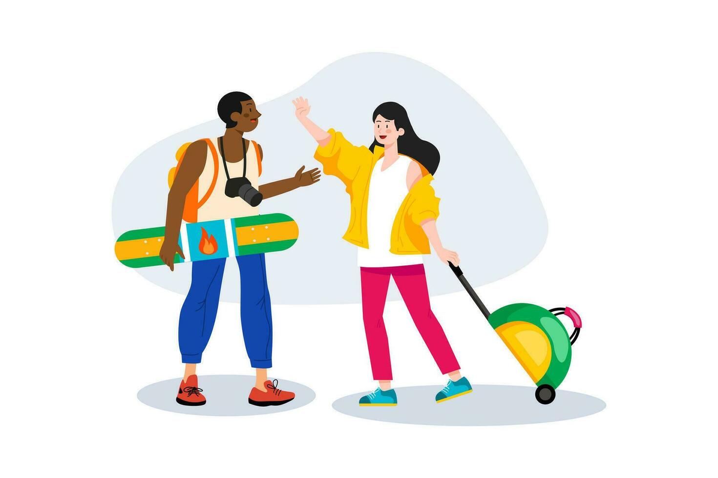 Traveling People Illustration concept on a white background vector