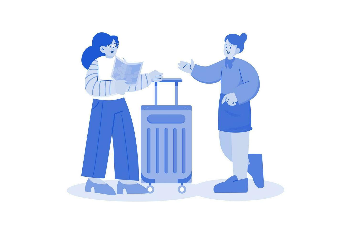 Traveling People Illustration concept on a white background vector