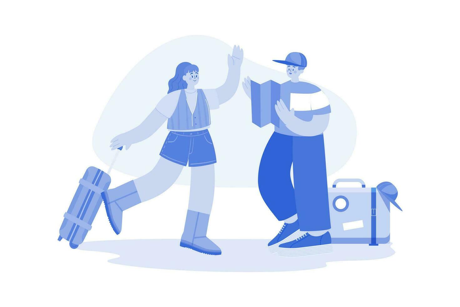 Traveling People Illustration concept on a white background vector