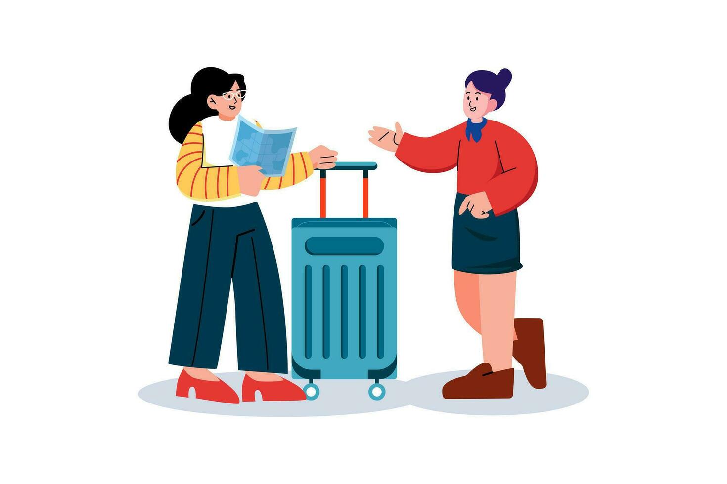 Traveling People Illustration concept on a white background vector