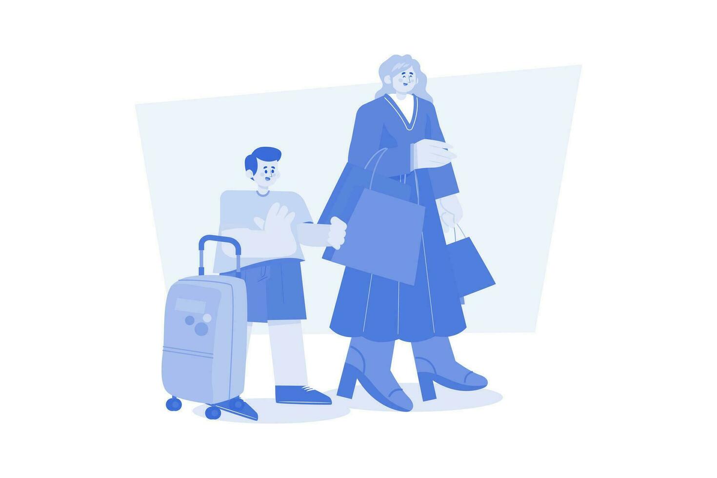 Traveling People Illustration concept on a white background vector