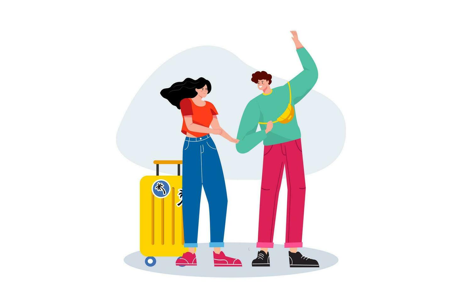 Traveling People Illustration concept on a white background vector