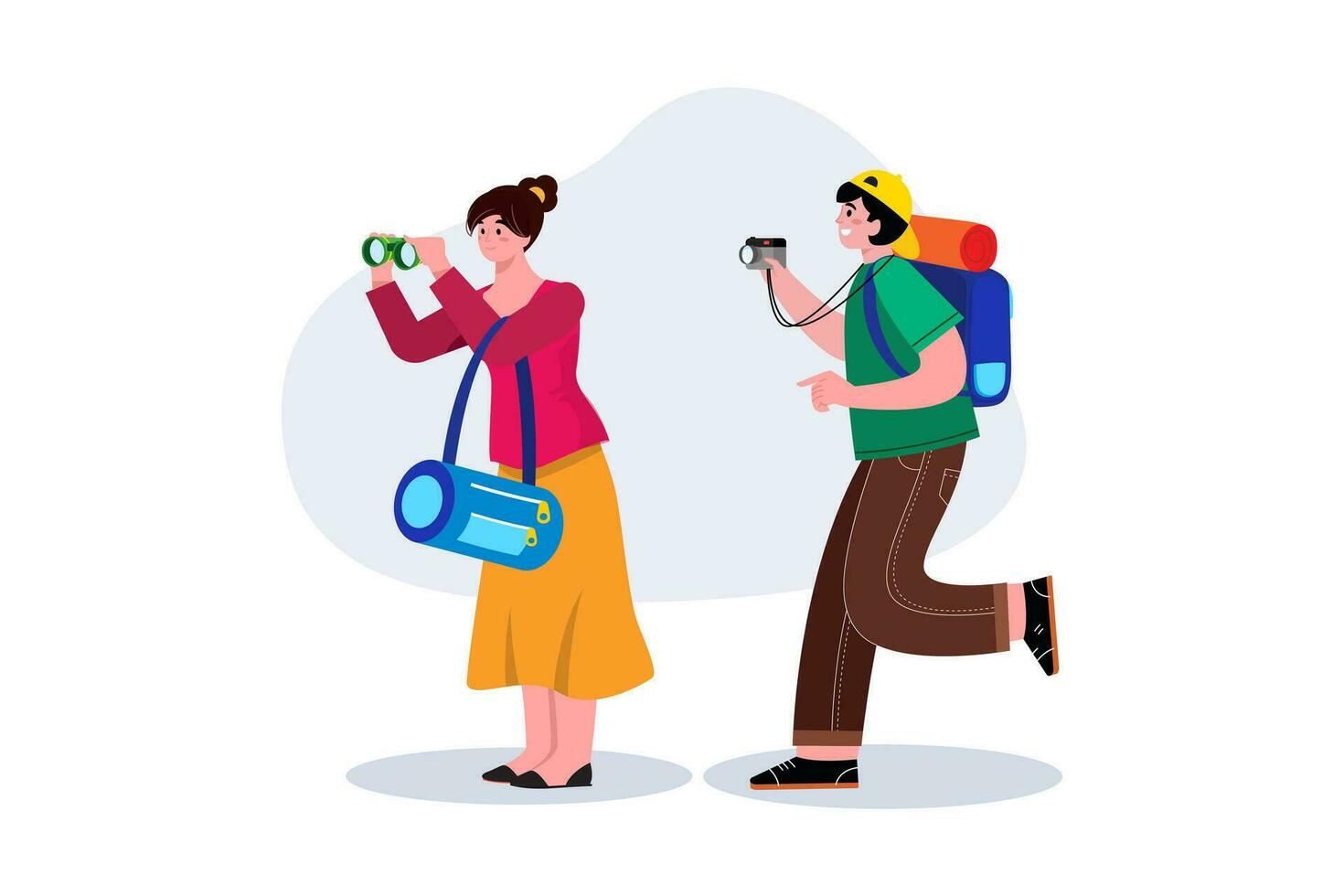 Traveling People Illustration concept on a white background vector