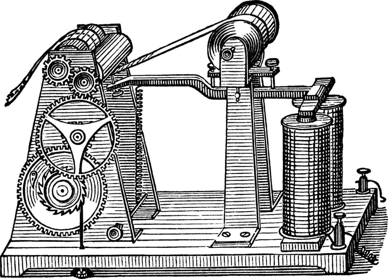 Morse Register, vintage illustration. vector