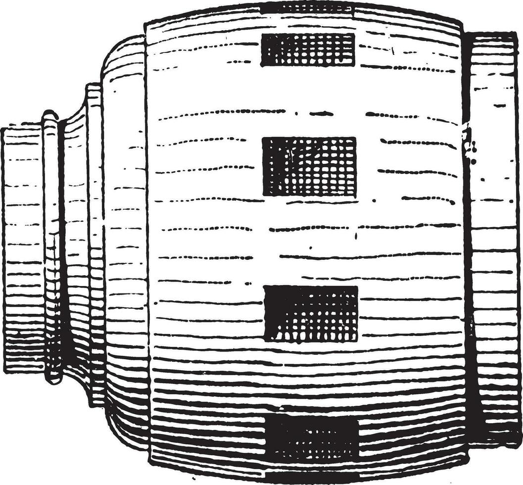 Wheel Hub, vintage engraving vector