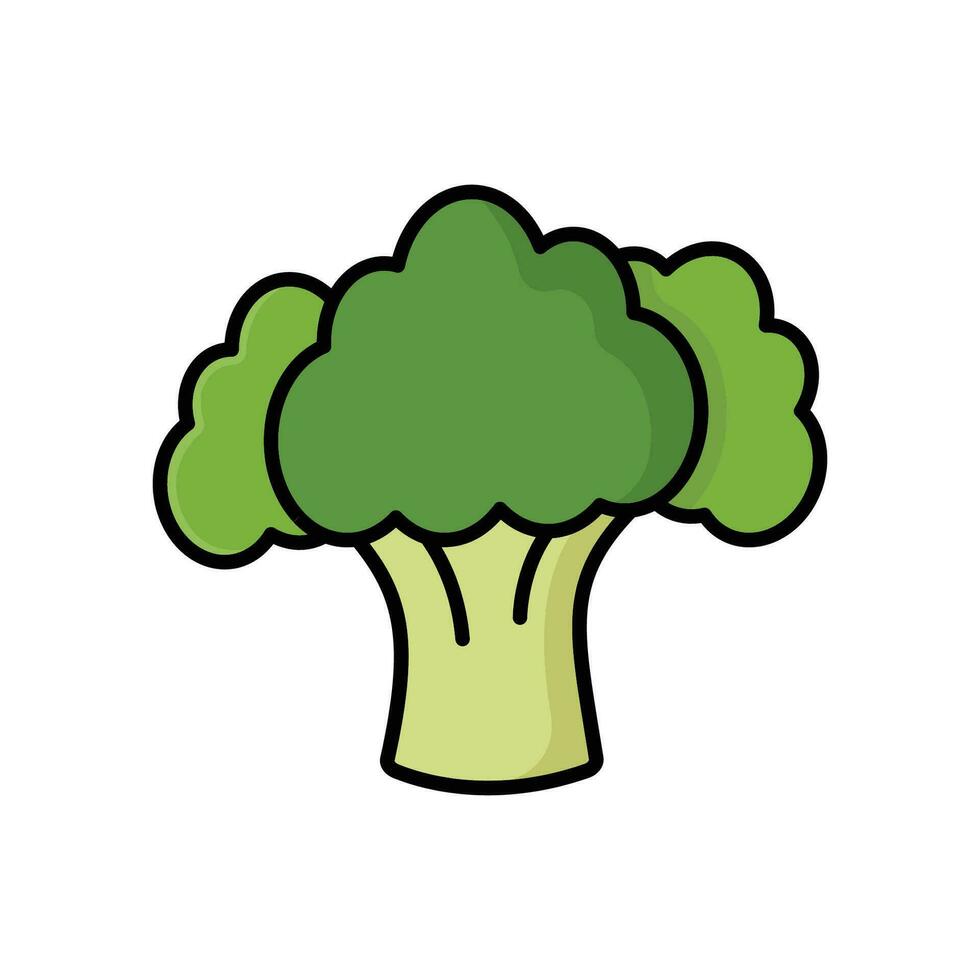 brócoli icono vector diseño modelo sencillo y limpiar