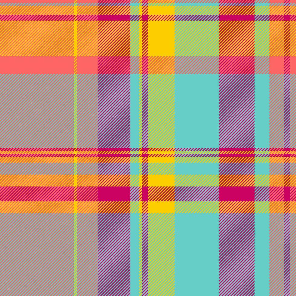 Plaid check textile of pattern seamless texture with a tartan background fabric vector. vector