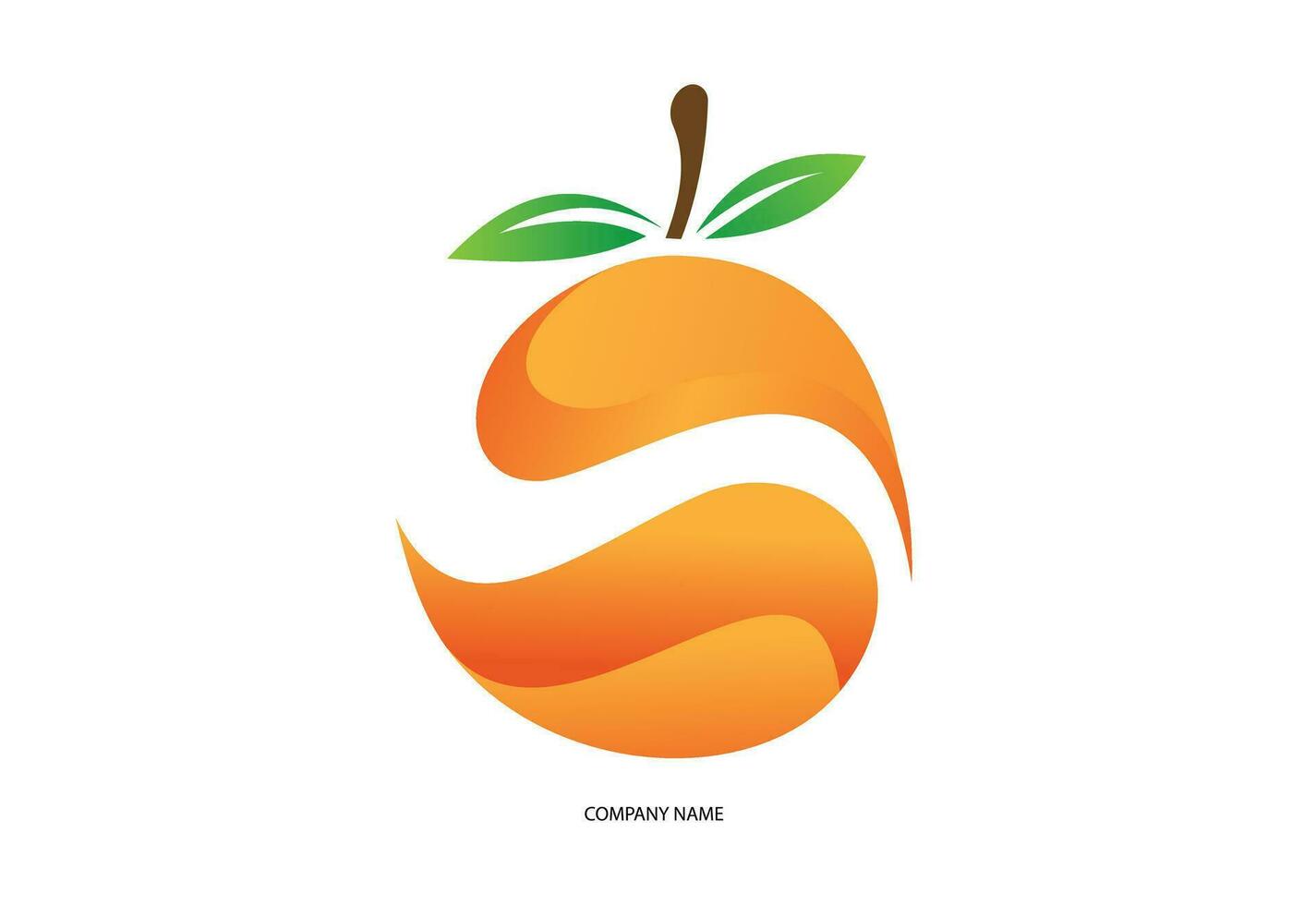 diseño de ilustración de icono de vector de diseño naranja