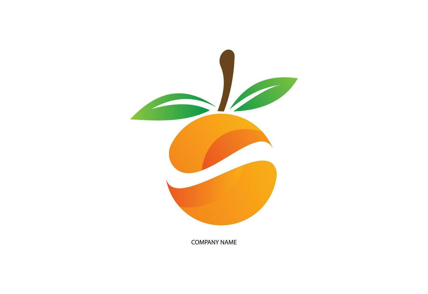 diseño de ilustración de icono de vector de diseño naranja