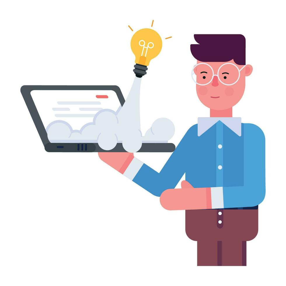 Trendy Launch Idea vector