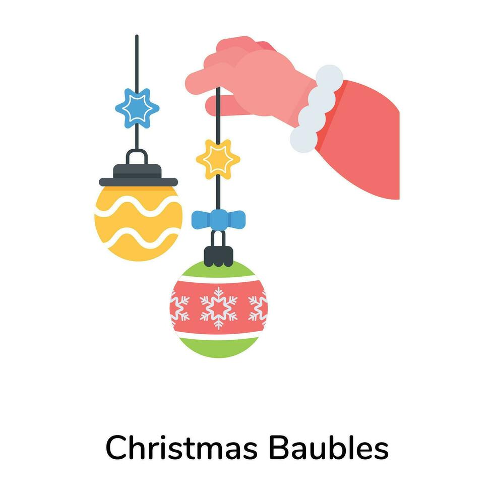 Trendy Christmas Baubles vector