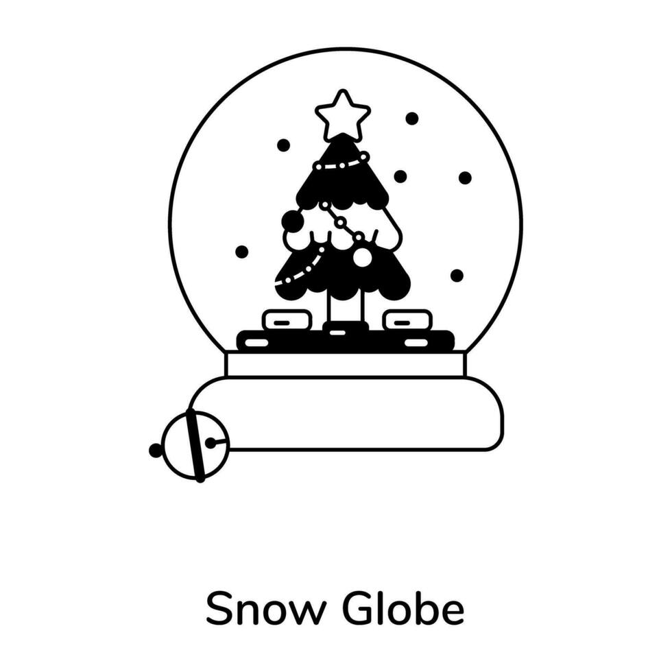 Trendy Snow Globe vector