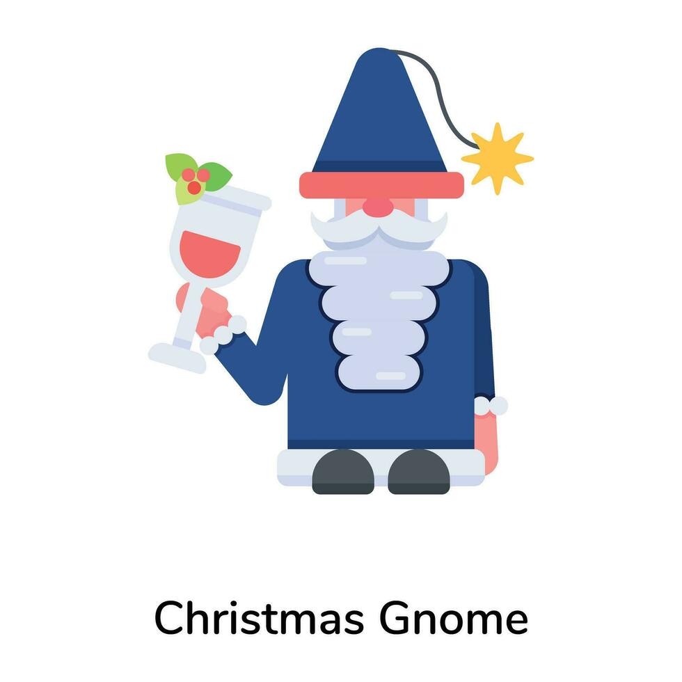 Trendy Christmas Gnome vector