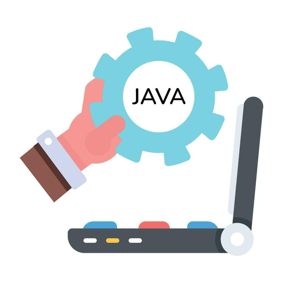 Trendy Java Development vector