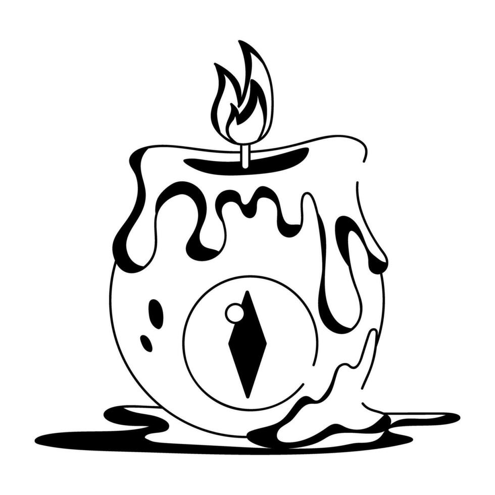 Trendy Bloody Candle vector