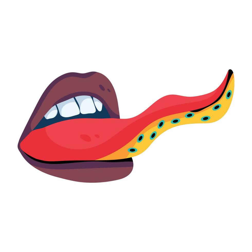 Trendy Creepy Mouth vector