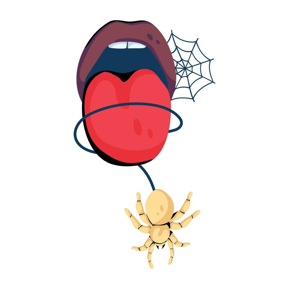 Trendy Eating Spider vector