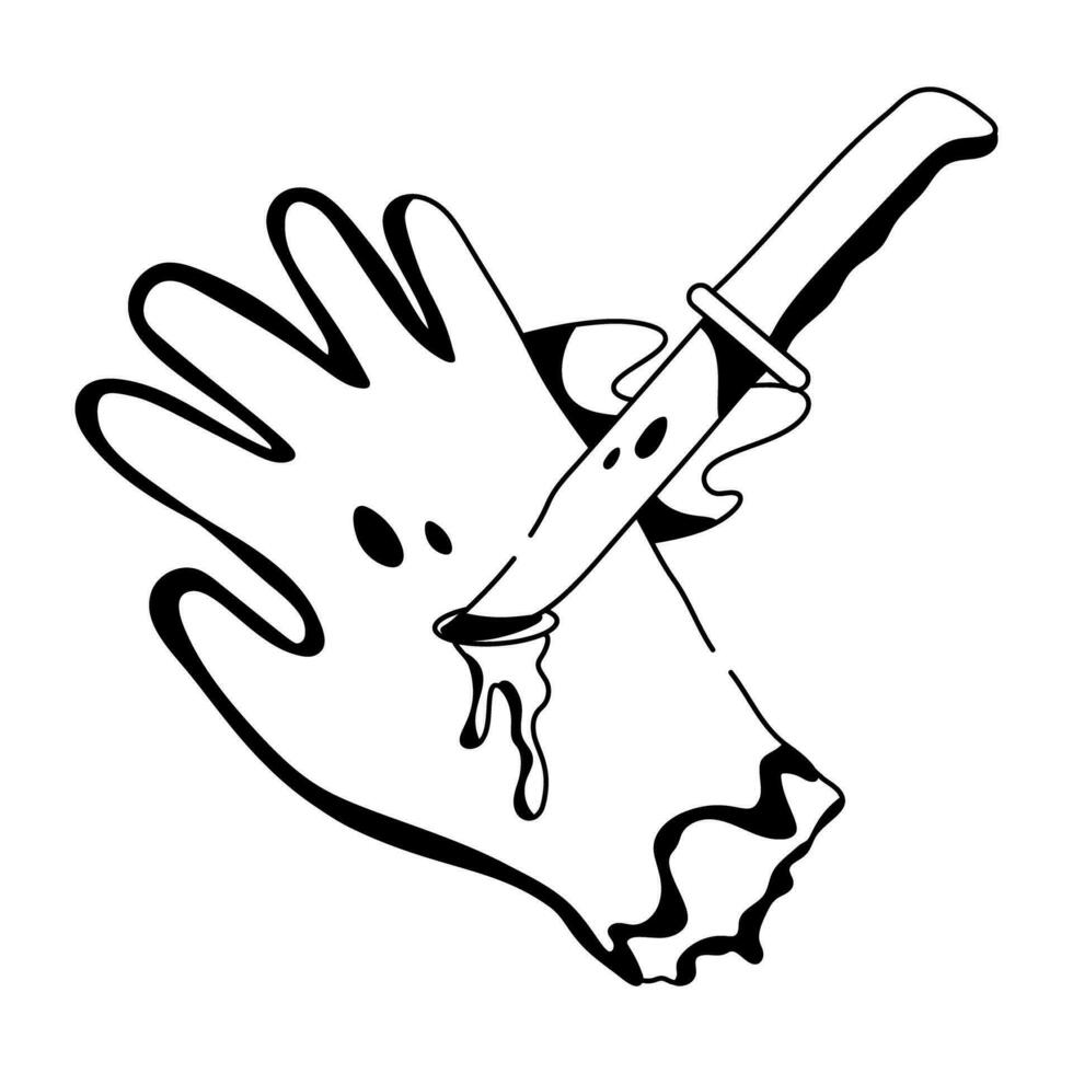 Trendy Dead Hand vector