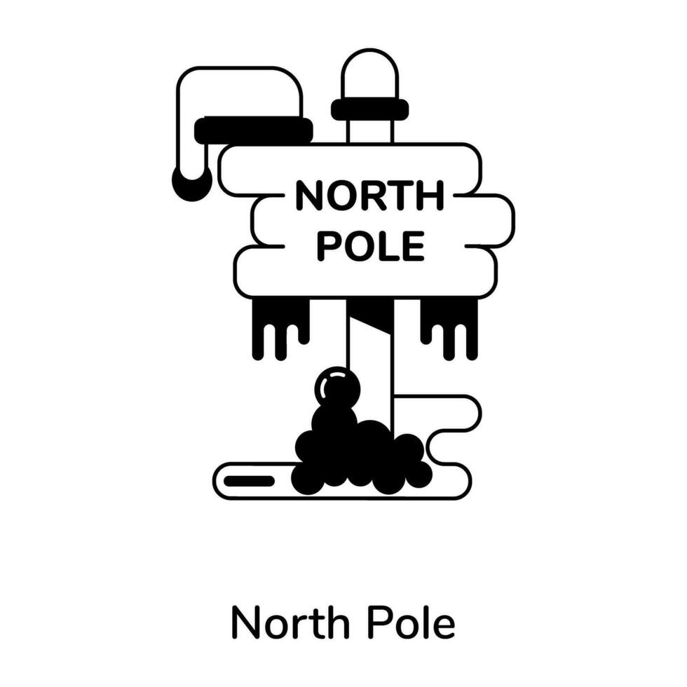 Trendy North Pole vector