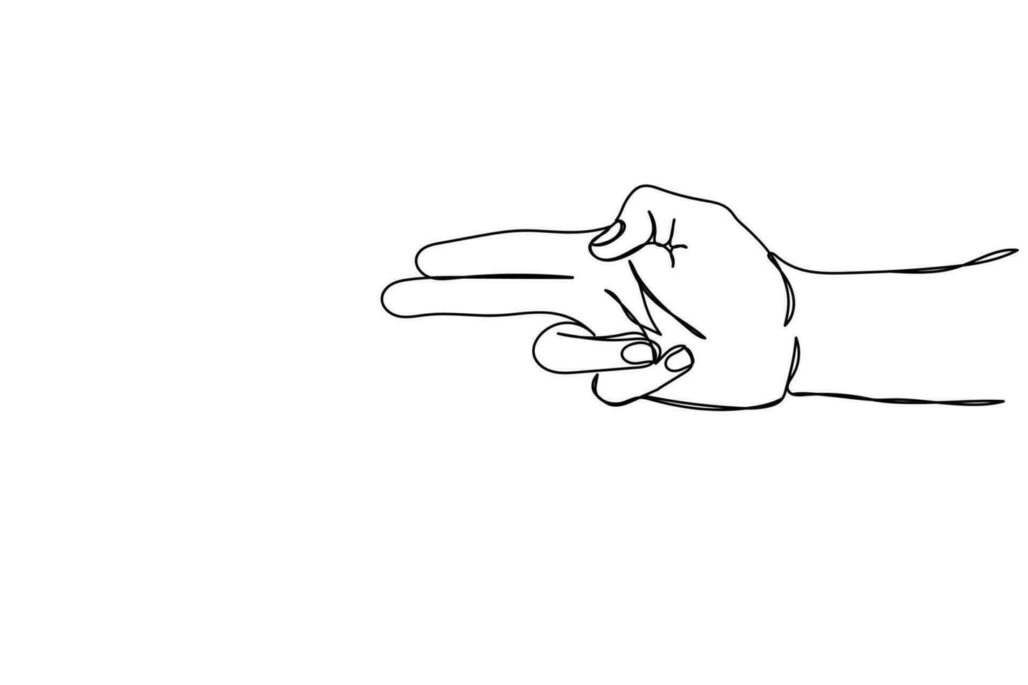 Pointing finger. Hand signal. vector