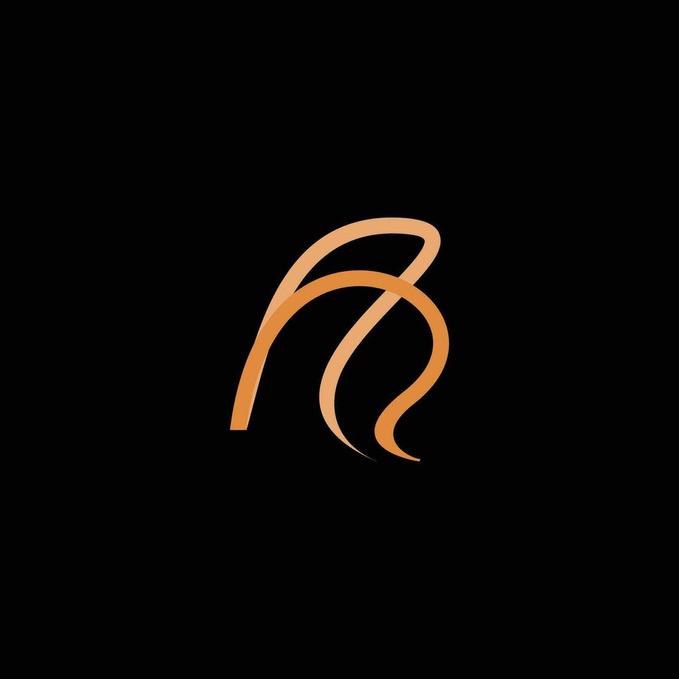 Letter R R logo design template vector