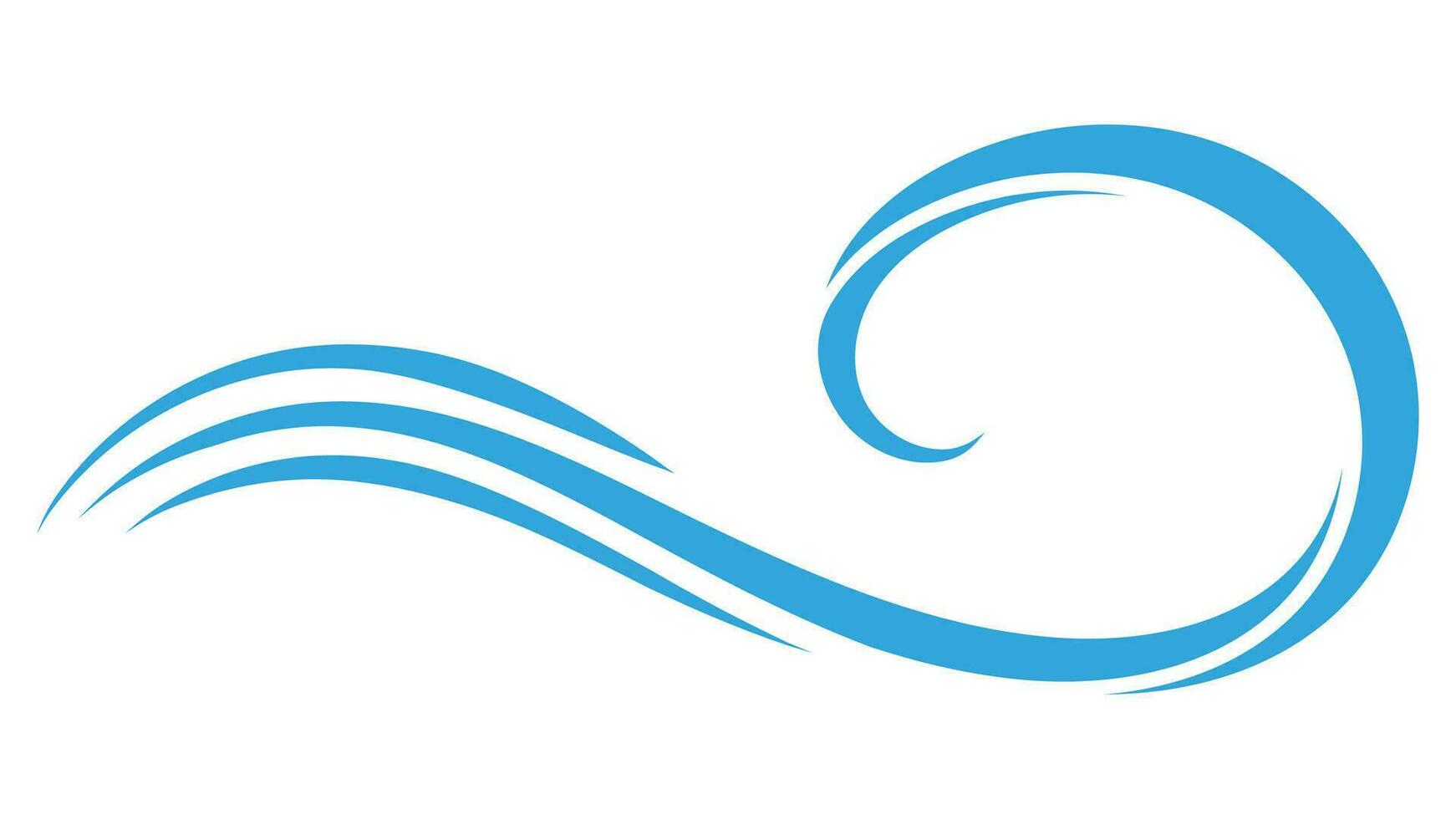 Sea wave swish, curv swoosh lines shape surfing curve wave vector