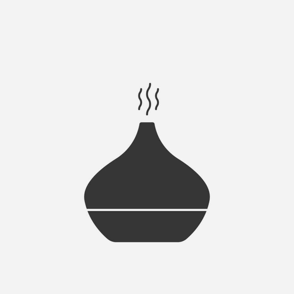 Aroma Diffuser icon. Bamboo chopstics in the bottle, home smell, perfume. Spa concept. Vector