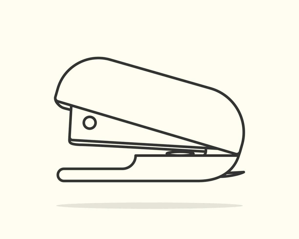 Sticker design vector illustration. Stationery shop working element icon concept. Stapler for join and repair.